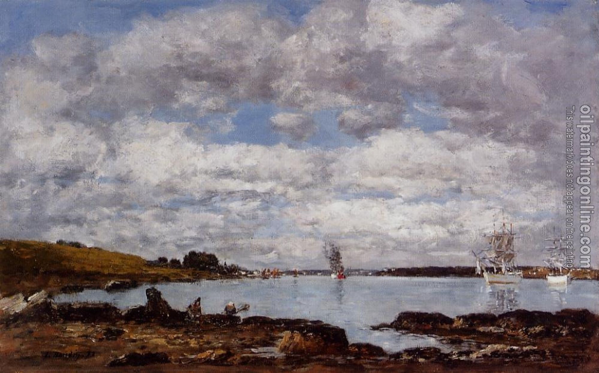 Boudin, Eugene - Kerhorl, the Bay, Mouth of the River Landerneau